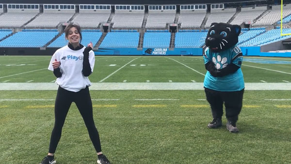 NFL Kids Day 2020 Carolina Panthers exercise