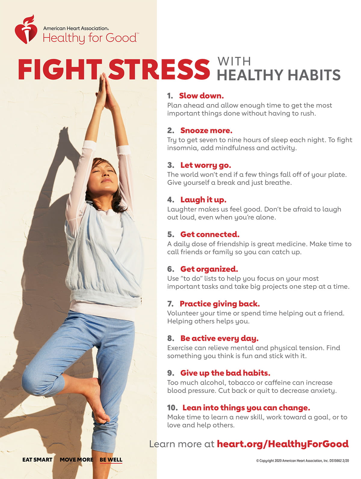 Fight Stress with Healthy Habits infographic