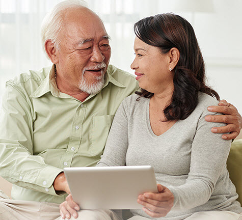 Senior couple using computer My A-Fib Experience