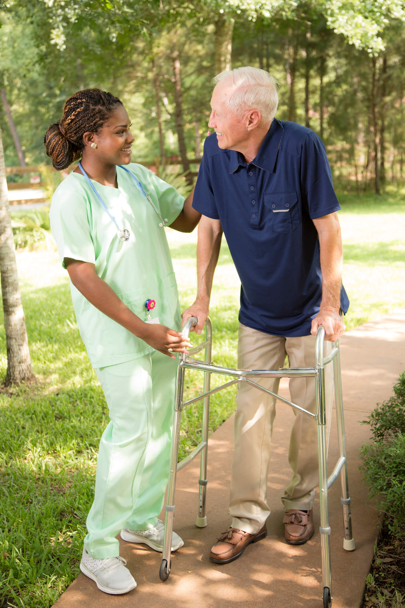 Older man participates in physical therapy 