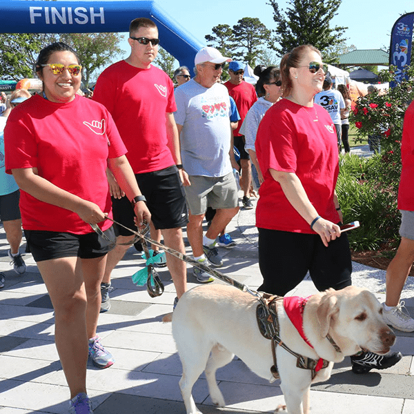 people walking at heart walk